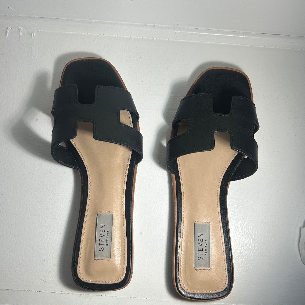 Steven Black Size 9 Sandals